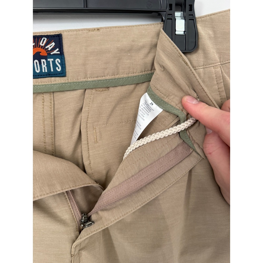 Faherty All Day Shorts Mens 29 Khaki Tan Hybrid Stretch Board Shorts Chino 9 In
